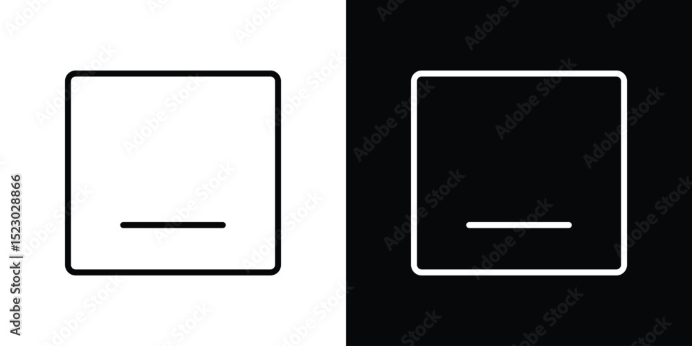 Poster window minimize icon graphic vector set for ui design