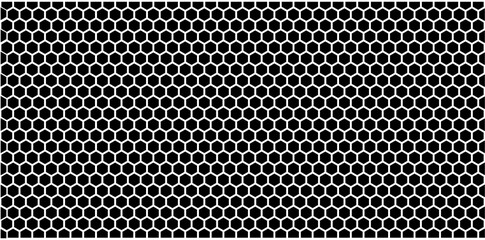 Modern Hexagonal Holes Seamless Pattern, Metallic Texture Hexagonal Grid Vector Illustration.	