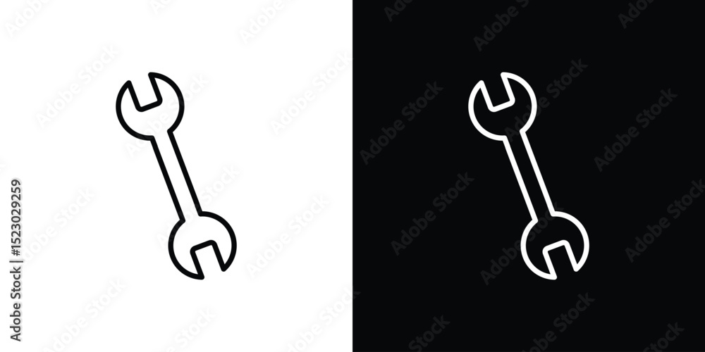Poster wrench icon graphic vector set for ui design