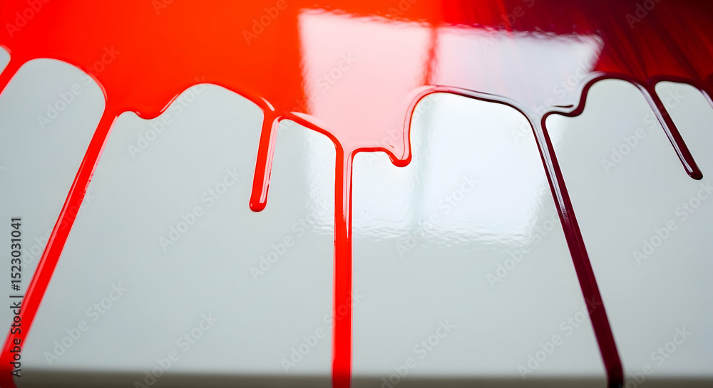 Aufkleber vibrant liquid streams create a captivating abstract design on glossy surface