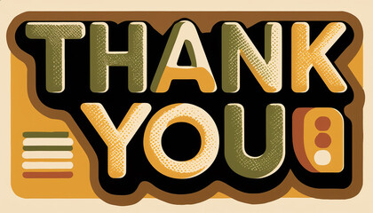 Playful, colorful thank you message design