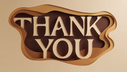Creative layered thank you message for appreciation