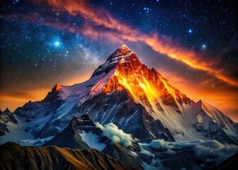 Capture Everest's majestic night lights; breathtaking long exposure images.