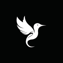 logo hummingbird An elegant, cute, abstract, modern.