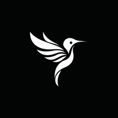 logo hummingbird An elegant, cute, abstract, modern.