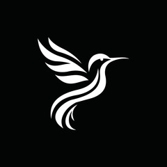 logo hummingbird An elegant, cute, abstract, modern.
