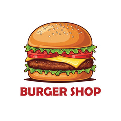 hamburger isolated on white background