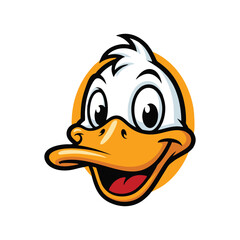 Fototapeta premium funny cartoon duck head