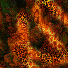 Colorful fashion print leopard designs.Fabric fashion pattern.Wave textile print design,illustration.Fractal colorful pattern.Print pattern illustration.New season fabric print.Textile fashion pattern