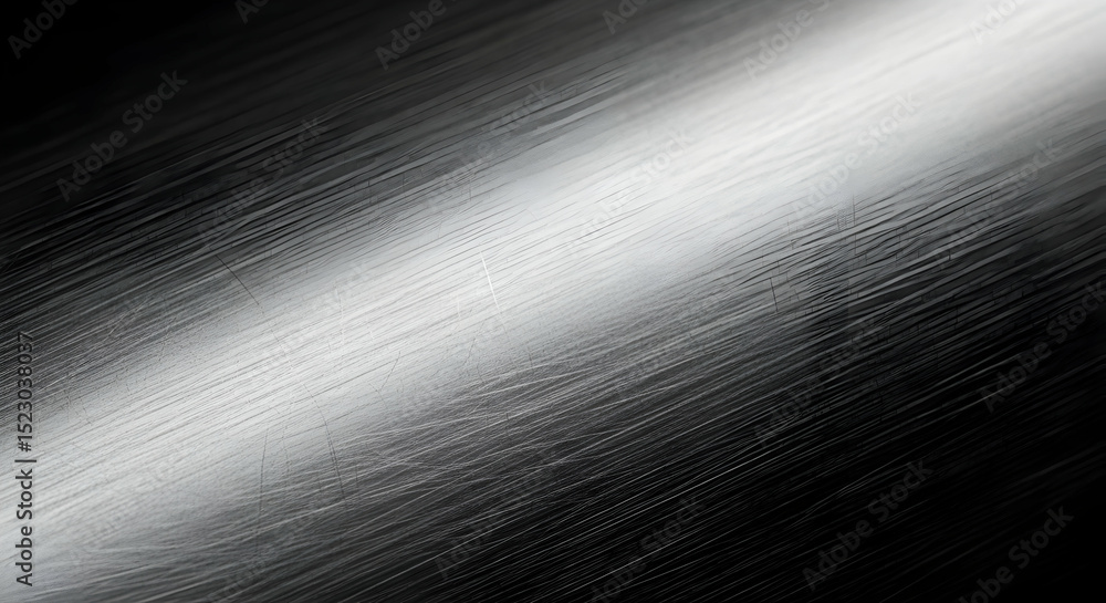 Poster striated metallic gradient anodized background with textural light beam effect