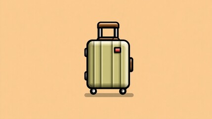 Minimalist scene showing a single suitcase placed alone, symbolizing departure, solitude, or the beginning of a personal journey.