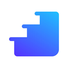 stairs gradient fill icon