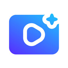 video ai gradient fill icon