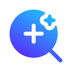 zoom in ai gradient fill icon