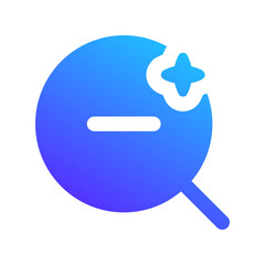 zoom out ai gradient fill icon
