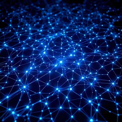 AI Neural Network Abstract Background &ndash; Glowing Tech Grid Lines