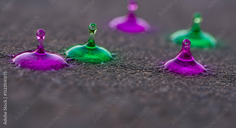 Aufkleber chromatic splatters merged with grainy texture abstract macro photography