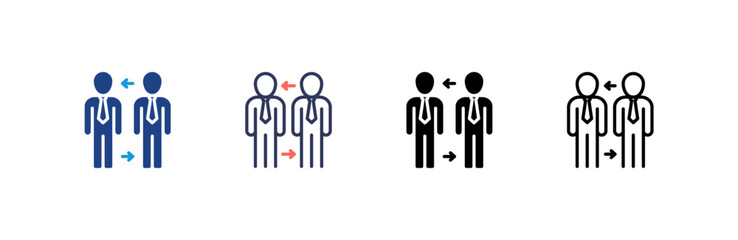 Connection icon set multiple style collection