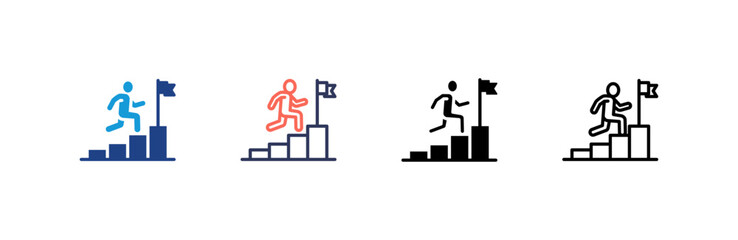 Career icon set multiple style collection