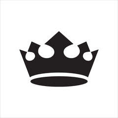 crown silhouette vector illustration on white background