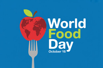 World Food Day October 16 Apple Earth Graphic Design
