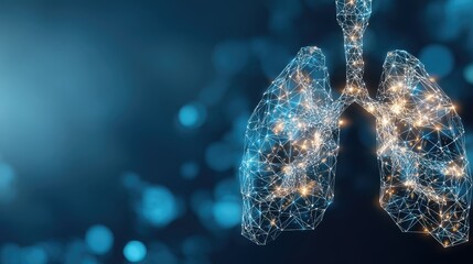 Abstract lungs network digital art medical illustration