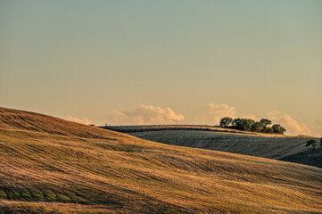 summer countryside landscape in Val d'Agri, Basilicata, Italy