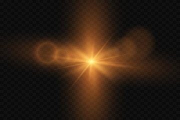 Star explosion. Vector sparkles on transparent background. Sparkling particles. EPS 10.