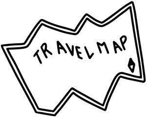 travel map icon(vector illustration)
