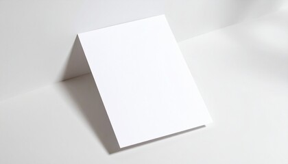 Blank White Card Mockup Minimalist Design Template for Branding Stationery.
