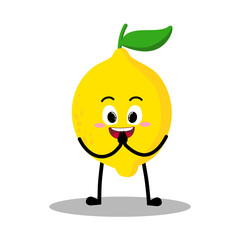 Cute Hand Drawn Lemon Welcoming gesture greeting