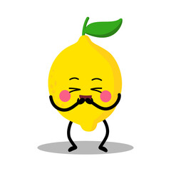 Cute Hand Drawn Shy Lemon Blushing
