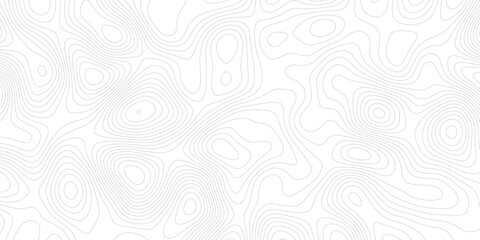 Abstract black and white topographic contours lines of mountains. Topography map art curve drawing