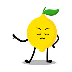 Cute Hand Drawn Lemon cant talk right now