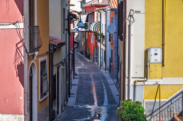 views of the village of Brienza, Potenza province, Basilicata