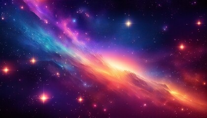 Obraz premium wonderful space background with stardust and shining stars in a realistic colorful cosmos