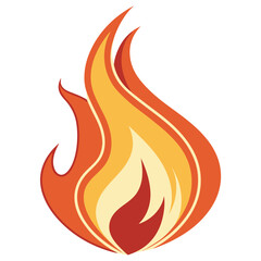 Vector emoji of a stylized flame with a vibrant orange, yellow, and red gradient. Represents heat, something being 'lit' or popular, passion, or urgency.