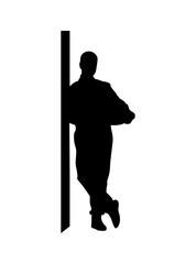 A car driver standing with a helmet in his hand vector