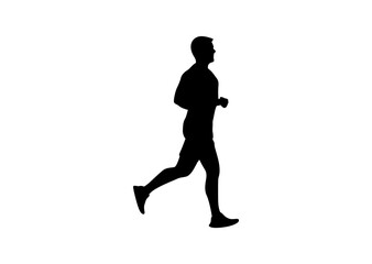 A businessman is running vector