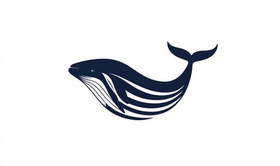 Obraz premium Stylized whale silhouette