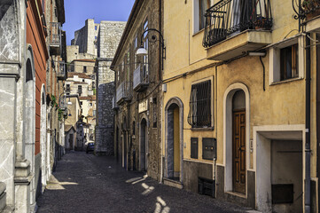 views of the village of Brienza, Potenza province, Basilicata