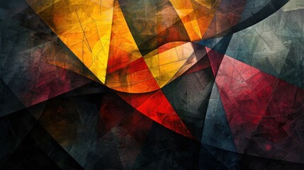 Abstract geometric shapes in vibrant colors (5)
