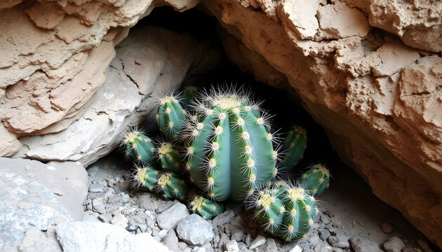 "Spiky underground desert plant!". White tone