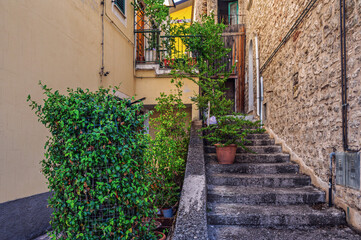 Obraz premium views of the village of Brienza, Potenza province, Basilicata