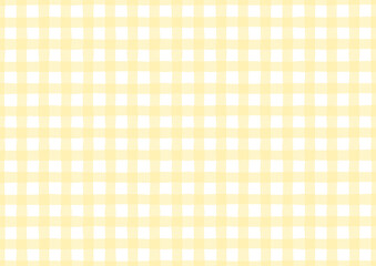 かわいい手書き風の黄色のチェック柄背景　イラスト　ベクター