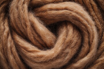Fototapeta premium Fluffy yarn loops form a neat, rhythmic pattern, creating depth and tactile richness. Ideal for crafting, slow fashion, and artisanal or homemade product backgrounds.