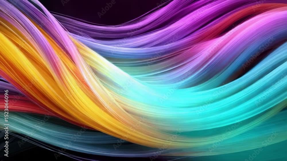 Aufkleber energetic motion flow colorful flowing abstract background with vibrant wave patterns