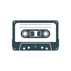 Vintage Audio Cassette Tape 90s Retro Vector Illustration 