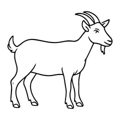 goat vector realistic line icon on white background
Vector line icon animal, wildlife