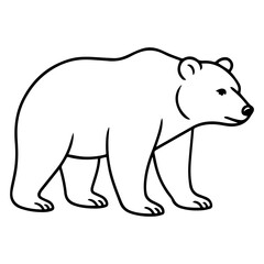 bear vector realistic line icon on white background
Vector line icon animal, wildlife